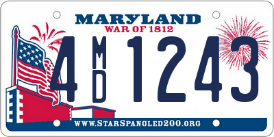 MD license plate 4MD1243