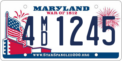 MD license plate 4MD1245