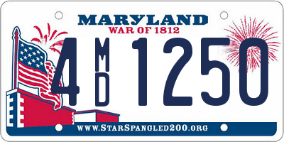 MD license plate 4MD1250