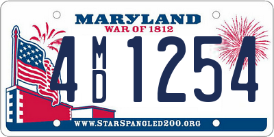 MD license plate 4MD1254