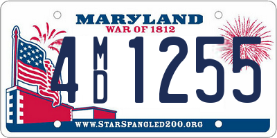 MD license plate 4MD1255