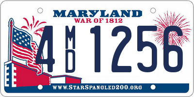 MD license plate 4MD1256