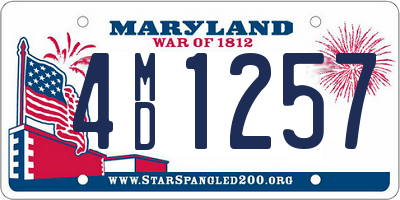 MD license plate 4MD1257