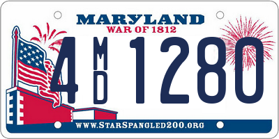 MD license plate 4MD1280