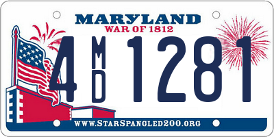 MD license plate 4MD1281