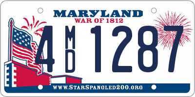 MD license plate 4MD1287