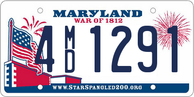 MD license plate 4MD1291