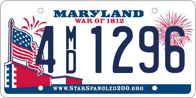 MD license plate 4MD1296