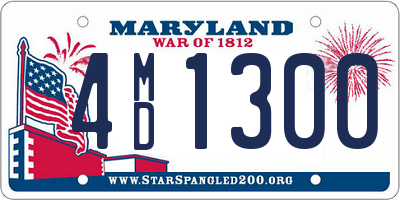 MD license plate 4MD1300