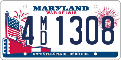 MD license plate 4MD1308