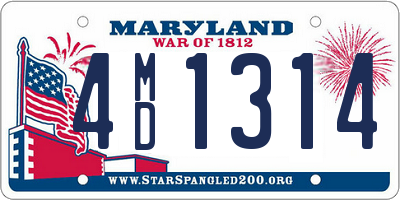 MD license plate 4MD1314