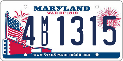 MD license plate 4MD1315