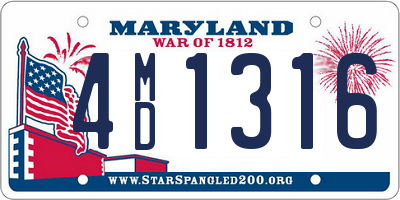 MD license plate 4MD1316