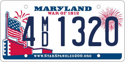 MD license plate 4MD1320