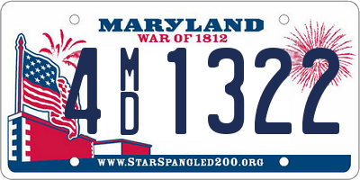 MD license plate 4MD1322