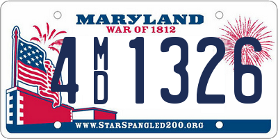 MD license plate 4MD1326