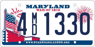 MD license plate 4MD1330