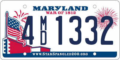 MD license plate 4MD1332