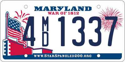 MD license plate 4MD1337