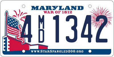 MD license plate 4MD1342