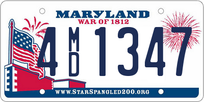 MD license plate 4MD1347