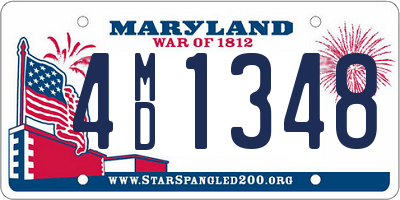 MD license plate 4MD1348