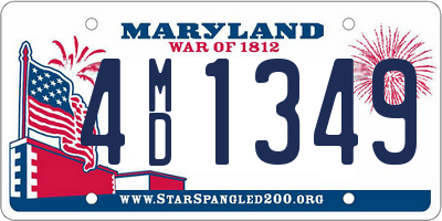 MD license plate 4MD1349