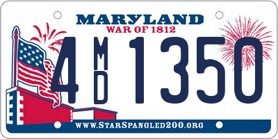 MD license plate 4MD1350