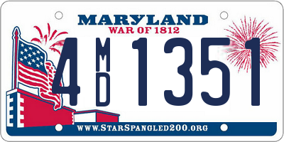 MD license plate 4MD1351