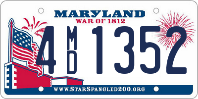 MD license plate 4MD1352