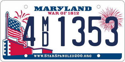 MD license plate 4MD1353