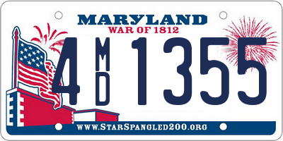 MD license plate 4MD1355