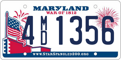 MD license plate 4MD1356