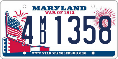 MD license plate 4MD1358