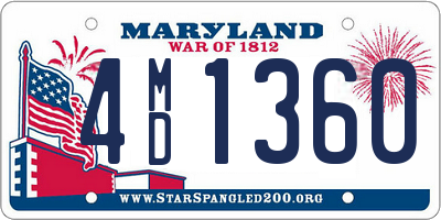 MD license plate 4MD1360