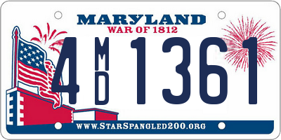 MD license plate 4MD1361