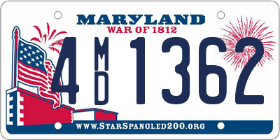 MD license plate 4MD1362