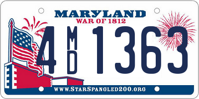 MD license plate 4MD1363