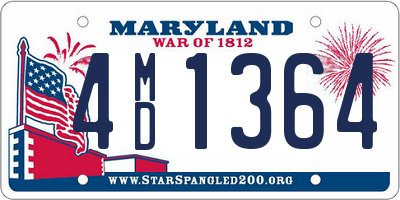 MD license plate 4MD1364