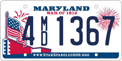 MD license plate 4MD1367