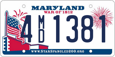 MD license plate 4MD1381