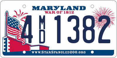 MD license plate 4MD1382