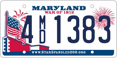 MD license plate 4MD1383