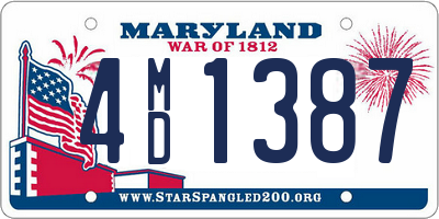 MD license plate 4MD1387