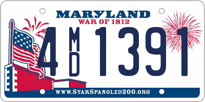 MD license plate 4MD1391