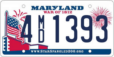 MD license plate 4MD1393