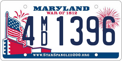 MD license plate 4MD1396