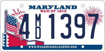 MD license plate 4MD1397