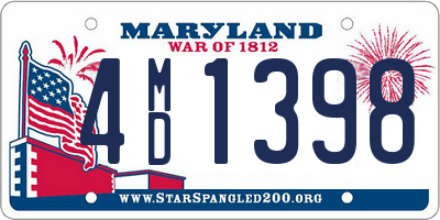 MD license plate 4MD1398