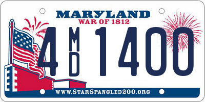 MD license plate 4MD1400